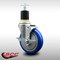 Service Caster 5'' SS Blue Poly Swivel 1-7/8'' Expanding Stem Caster with Brake SCC-SSEX20S514-PPUB-BLUE-TLB-178 - alternate 2